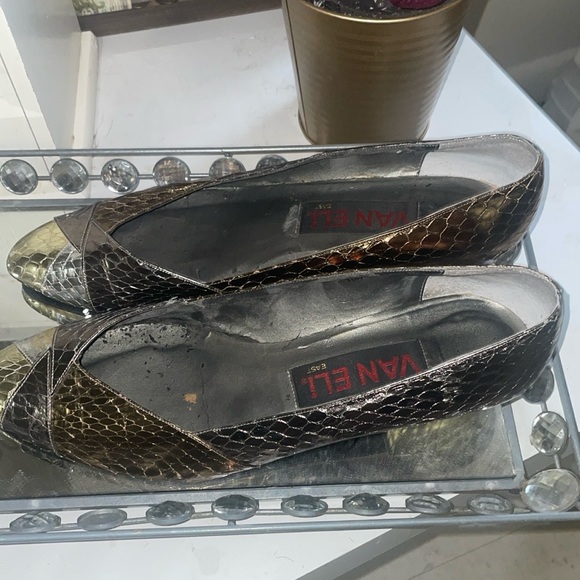 Vintage 80s Van Eli pointed short heeled dress shoe size 10M - Picture 2 of 5